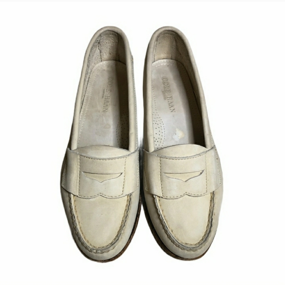 COLE HAAN Suede Penny Loafers Sz 7.5Vintage EUC!